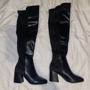 Black Knee High Boots